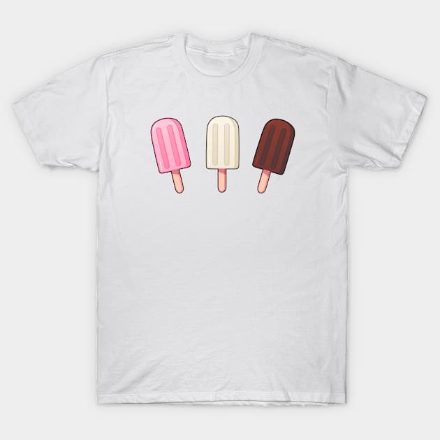 Neapolitan popsicles T-Shirt by leoleon